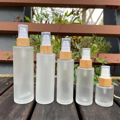 China 15ml 30ml 50ml cosmetic bamboo cosmetic packaging airless as bottle for cream for sale