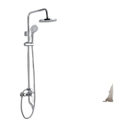 China With High Quality And Inexpensive Cold-Hot Brass Shower Sliding Bar Single Handle Bathroom Chrome Waterfall Shower Set for sale