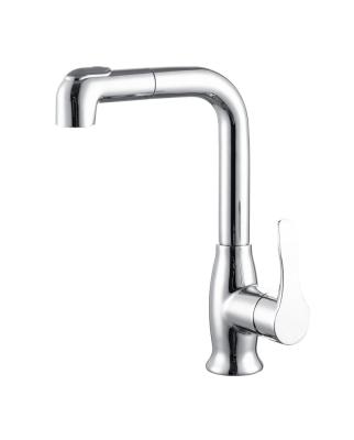 China Pull Out Hot Brass Basin Faucet Lift Jet Sale Single Handle Cold Than Hot Chrome Pull Out Lavatory Faucet for sale