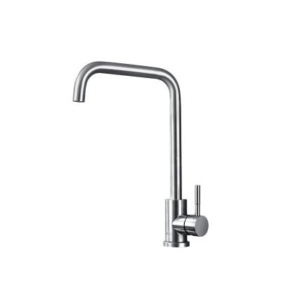 China Other Design 304 Stainless Steel Kitchen Faucet Home Brushed Cold Water Kitchen Faucet for sale