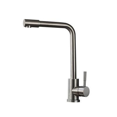 China Other DQOK Brushed Outdoor Kitchen Faucet Single Handle 304 Stainless Steel Kitchen Sink Faucet for sale