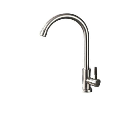 China Other Modern Design Durable Stainless Steel Kitchen Sink Faucets Brushed Cold Water Outdoor Single Hole Kitchen Faucet for sale