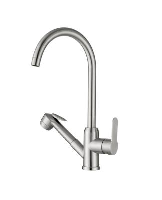 China Pull Out Spray Home Design 304 Stainless Steel Kitchen Sink Faucets Pull Out Sprayer Kitchen Mixer Auto Changeover Faucets for sale