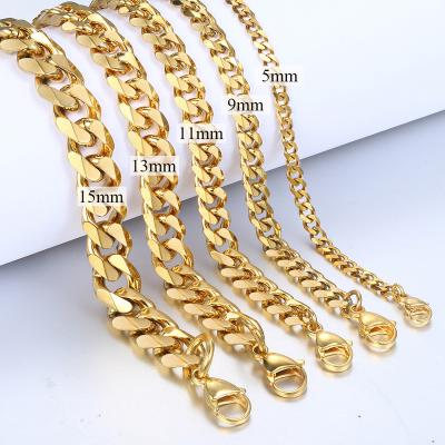 China FASHIONABLE price manufacture cheap high quality stainless steel skillful gold plated cuban bracelet for men/women bracelets for sale