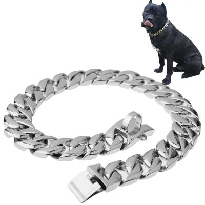 China Personalized Heavy Heavy Stainless Steel 14mm P-Chain Cuban Chain Necklace Silver/Gold Miami Choker Dog Collar Dog for sale