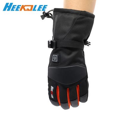 China Warm Heated Gloves Electric Warm USB Rechargeable Winter Heated Ski Gloves for sale