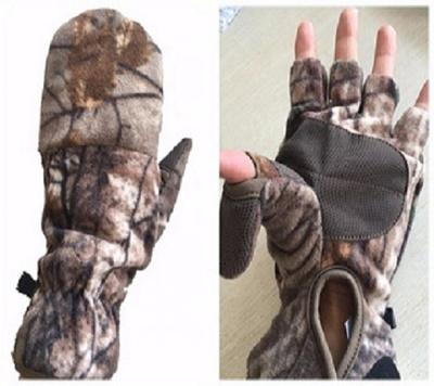 China Factory Camouflage Half Fingers Soft And Comfortable Non-slip Custom Warm Hunting Gloves With Hat For Fall And Winter for sale