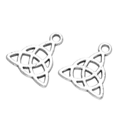 China ALLOY Hot Mini Triquetra Charms Beads For Jewelry Making Metal Alloy Jewelry Findings Bracelet Making Accessories Size 16*15mm for sale