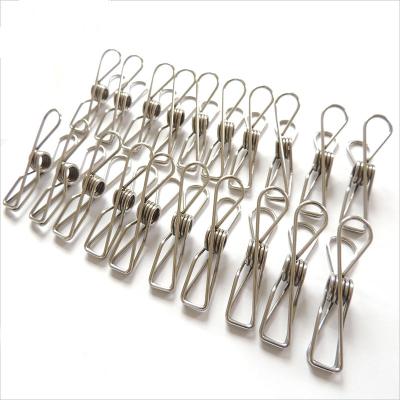 China Wholesale High Quality Durable Stainless Steel Clothespins Home And Garden Clothes Clips Hanging Pegs for sale