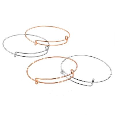 China Alloy (Lead & Nickel Free Expandable Bangle Bracelets) Fashion Women Men Gold Wire Bangle Silver Charm Bangle Adjustable Jewelry for sale