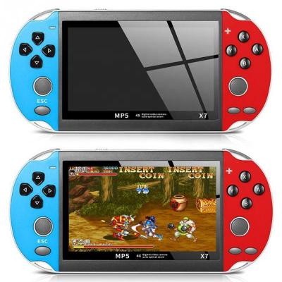 China ABS Plastic Handheld X7 Game Player 4.3 Inch LCD Display 8GB Double-Rocker 200 Classic Game Mini Pocket Game MP5 Video Recorder Retro for sale