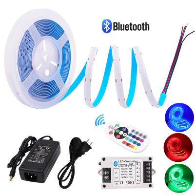 China LANDSCAPE DC 12V RGB COB LED Tape BT App Auto Decoration 24V 768 LED CRI 85 RA Flexible Tape Ribbon LED Light 5m/Lot for sale