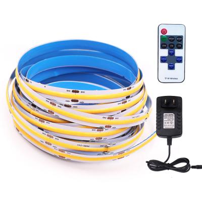 China LANDSCAPE Dimmable DC 12V COB Strip Light 384 528 Warm White Super Bright White Flexible LED Strip Lamp 3000K 4000K 6000K /Natural LED for sale