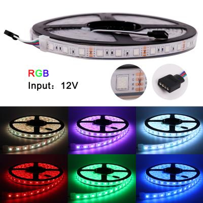 China LANDSCAPE LED Strip DC12V IP20 IP65 IP67 Waterproof 60LEDs/m Warm White /White/Red/Green/Blue RGB 5050 LED Flexible Light LED Strip 5m/lot for sale