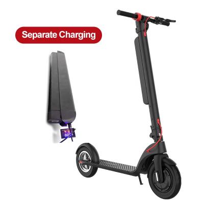 China Dropshipping 350W 10 Inch Unisex High Quality X8 E Scooter Battery-removable EU USA X8 Electric Scooters for sale