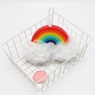 China EXFOLIATE Manufacturer Wholesale High Quality Products Bath Shower Body Wash Rainbow Sponges Bath Ball for sale