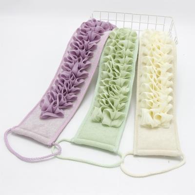 China EXFOLIATING Manufacturer Direct Supply High Quality Double Faced Back Scrub Scrubber Sponge Shower Bath Cleaning Belt for sale