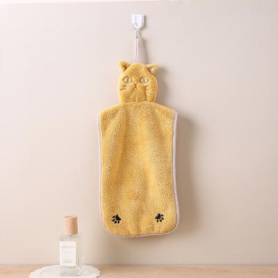 China Wholesale New Design Microfiber Hanging Hand Towel Kids Hypoallergenic Hand Dryer Towel for sale