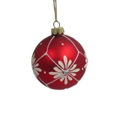 China Christmast Ornament Hanging Christmas Cheap Glass Balls Popular Design Glass Ball Painted Christmas Tree Balls Glass for sale