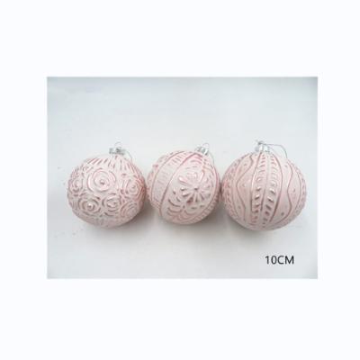 China Different Pattern Christmas Ball Maid Products Ornament Christmast Pink Christmas Decoration Ball for sale