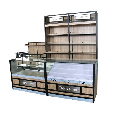 China Single Sided Retail Jewelry Store Show Counter Glass Display Showcase Cabinet Customize Boutique Showcase Cabinet for sale