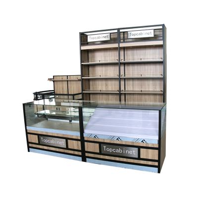 China Single-Sided Cabinet High Quality Supermarket Combination Shelf Retail Store Shelf Shop Wooden Cabinet for sale