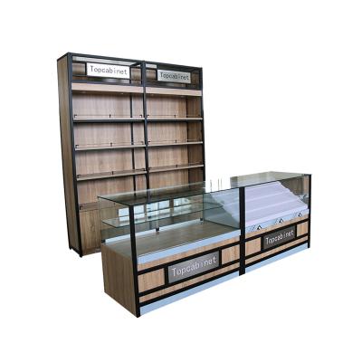 China Single-sided low prices multi-function boutique display cabinet shop display rack for luxury boutique store for sale