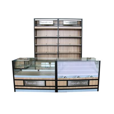 China Single Sided Custom Design Display Rack Boutique Supermarket Display Rack Combination Retail Showcase Cabinet for sale