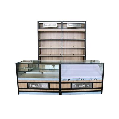 China Single-Sided Hot Selling Cosmetics Stores Glass Display Stand Shelf Retail Store Boutique Display Cabinet for sale