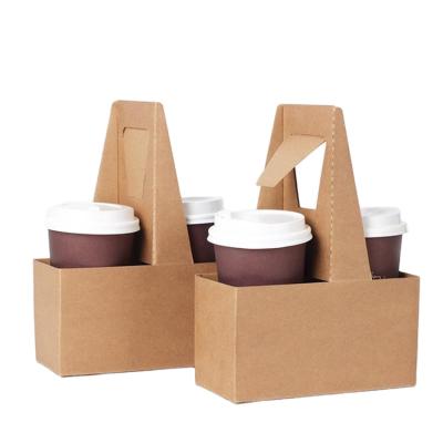 China Recycled Materials Disposable Recyclable Cup Holder Cup Holder Environmentally Friendly Degradable Custom Cup Holder for sale