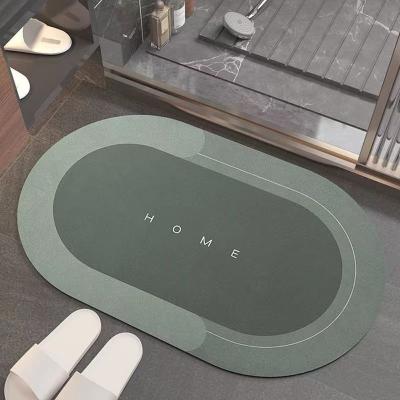 China Washable Attractive Style 40*60 4mm diatom mud foot bathroom mat for sale