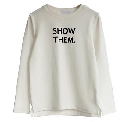 China Custom Anti-pilling Screen Printing Casual Long Sleeve Sweatshirt T-Shirt For Women With Thicken Long Sleeves T-shirt for sale