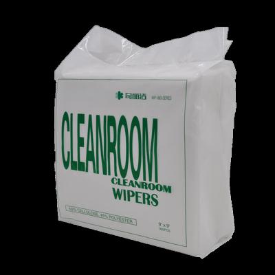 China Stocked 0604 Industry cleaning paper 45 polyester 55 cellulose clean room non-woven wipe for sale