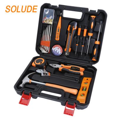 China Durable+Portable+Comfortable Handle+Small Package SOLUDE Home Repair Tool Kits, 21 Level Pieces Sets General Household Tool Kits With Plastic Tool Box Storage Case for sale