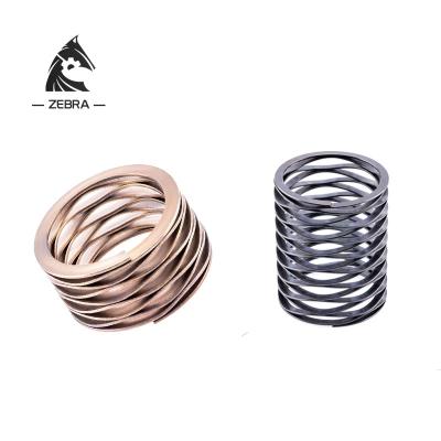 China Coil Dongguan Factory Customized 304 Stainless Steel Flat Wire Bicycle Vibration Damping Coil Wave Multilayer Spring for sale