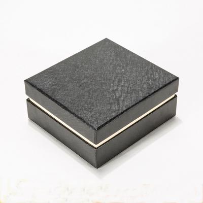 China Square Black Cardboard Paper Box Handmade Packaging Gift Boxes For Belt Jewelry for sale