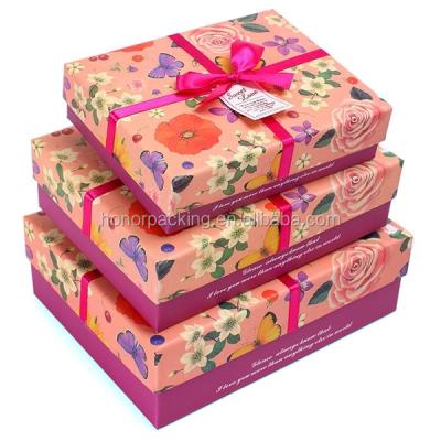 China Factory Price Handmade Recycled Hard Paper Gift Box Handmade Luxury Wedding Engagement With Lid Manufacturer for sale