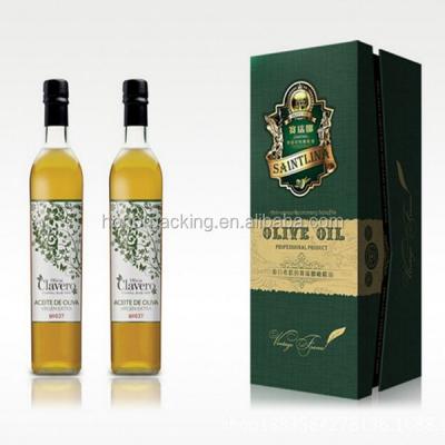 China Recyclable Custom High End Olive Oil Bottle Paper Packing Box For Wine Packing Storage Wholesale for sale