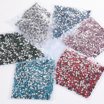 China Bags Multi-size Flat Bottom Glass Fancy Shape Crystal Glass Diamond Manicure Nail Art Accessories Rhinestones Nail Decorations for sale