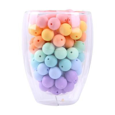 China Soft 12mm Food Grade Baby Teething Beads Pacifier Baby Chew Silicone Teether Beads Free food grade Silicone Beads For Baby for sale