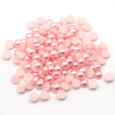 China Diy Phone Case 1.5mm 2mm 2.5mm 3mm 4mm 5mm 6mm 7mm 8mm 10mm Half Round Ivory Resin Round Flat Back Loose Beads For Embellishments for sale