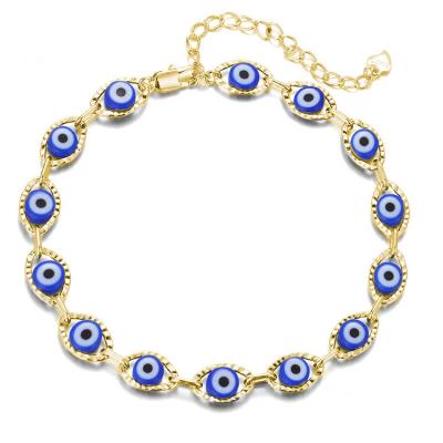 China Trendy Fashion Collection Blue Devil Bracelet Eye With Drill Turkey Eye Jewelry Ladies Miyuki Drawstring Bracelet Glass Bead Bracelet for sale