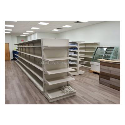 China New Design Double Sided Adjustable Supermarket Rack Display Rack Metal Display Gondola Shelf For Retail Store for sale