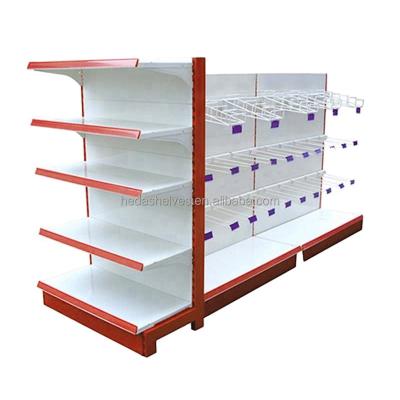 China Good Price Grocery Retail Double Sided Display Stand Racks Gondola Shelving Supermarket Shelf For Sale for sale