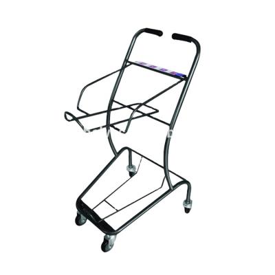 China Corrosion Protection Wholesale Supermarket Double Layer Trolley High Strength Shopping Trolley Without Basket for sale