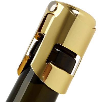 China Champagne Stopper Stainless Steel Gold Bottle Sealer for Champagne, Viable Cellar, Prosecco and Sparkling Wine, Airtight for sale