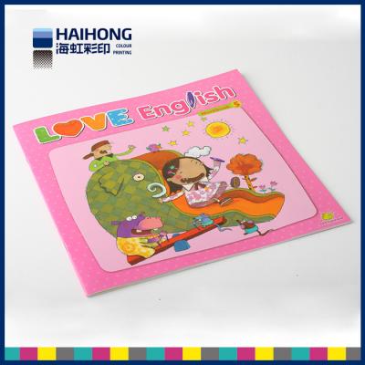 China Personalized Loving English Art child school book printing , saddle stitch for sale