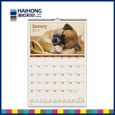 China Personalized picture wall calendar printing  wire bound or saddle stitch  Binding for sale