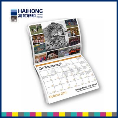 China Custom wall calendar printing with Saddle stitch , photo calendar printing services for sale