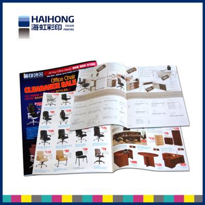 China Customized Two staples saddle stitched brochure printing / advertisement booklet for sale